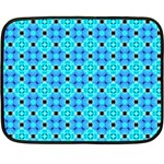 Vibrant Modern Abstract Lattice Aqua Blue Quilt Fleece Blanket (Mini) 35 x27  Blanket