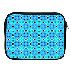 Vibrant Modern Abstract Lattice Aqua Blue Quilt Apple Ipad 2/3/4 Zipper Cases by DianeClancy