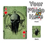 Awesome Green Skull Playing Cards 54 Designs  Front - Heart4