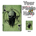Awesome Green Skull Playing Cards 54 Designs  Front - Club3