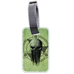 Awesome Green Skull Luggage Tags (two Sides)