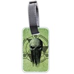 Awesome Green Skull Luggage Tags (Two Sides) Back
