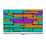 Round corner shapes in retro colors            			Business Card Holder Front
