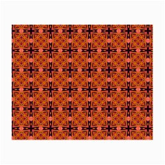 Peach Purple Abstract Moroccan Lattice Quilt Small Glasses Cloth (2-side) by DianeClancy