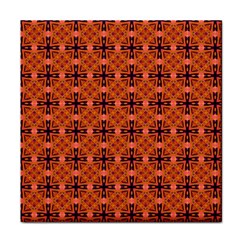 Peach Purple Abstract Moroccan Lattice Quilt Face Towel by DianeClancy