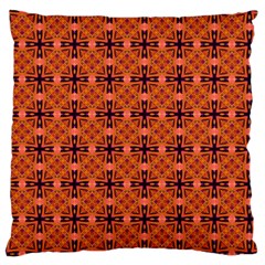 Peach Purple Abstract Moroccan Lattice Quilt Large Flano Cushion Case (two Sides)