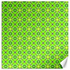 Vibrant Abstract Tropical Lime Foliage Lattice Canvas 20  X 20   by DianeClancy