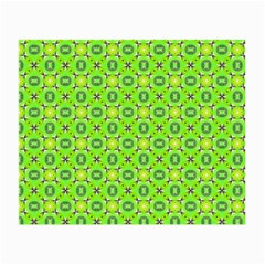 Vibrant Abstract Tropical Lime Foliage Lattice Small Glasses Cloth (2-side) by DianeClancy