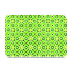 Vibrant Abstract Tropical Lime Foliage Lattice Plate Mats by DianeClancy