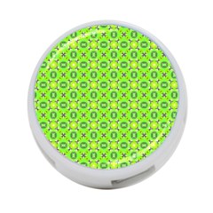 Vibrant Abstract Tropical Lime Foliage Lattice 4-port Usb Hub (one Side) by DianeClancy