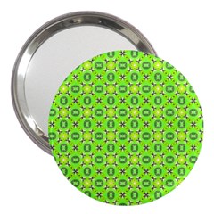 Vibrant Abstract Tropical Lime Foliage Lattice 3  Handbag Mirrors by DianeClancy