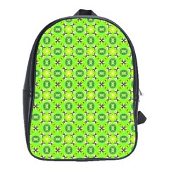 Vibrant Abstract Tropical Lime Foliage Lattice School Bags (xl)  by DianeClancy