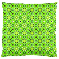 Vibrant Abstract Tropical Lime Foliage Lattice Standard Flano Cushion Case (one Side)