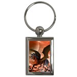 Wonderful Dark Unicorn In The Night Key Chains (Rectangle)  Front