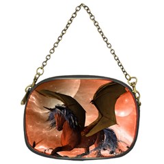 Wonderful Dark Unicorn In The Night Chain Purses (two Sides)  by FantasyWorld7