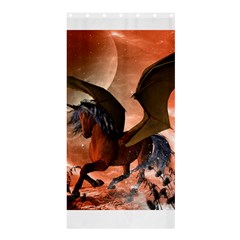 Wonderful Dark Unicorn In The Night Shower Curtain 36  X 72  (stall)  by FantasyWorld7