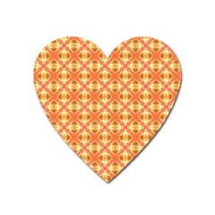 Peach Pineapple Abstract Circles Arches Heart Magnet by DianeClancy