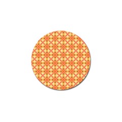 Peach Pineapple Abstract Circles Arches Golf Ball Marker