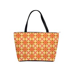Peach Pineapple Abstract Circles Arches Shoulder Handbags by DianeClancy