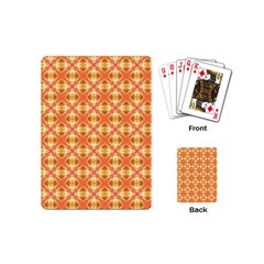 Peach Pineapple Abstract Circles Arches Playing Cards (mini)  by DianeClancy