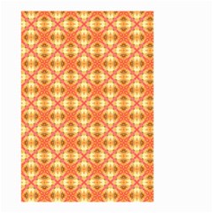 Peach Pineapple Abstract Circles Arches Small Garden Flag (two Sides) by DianeClancy