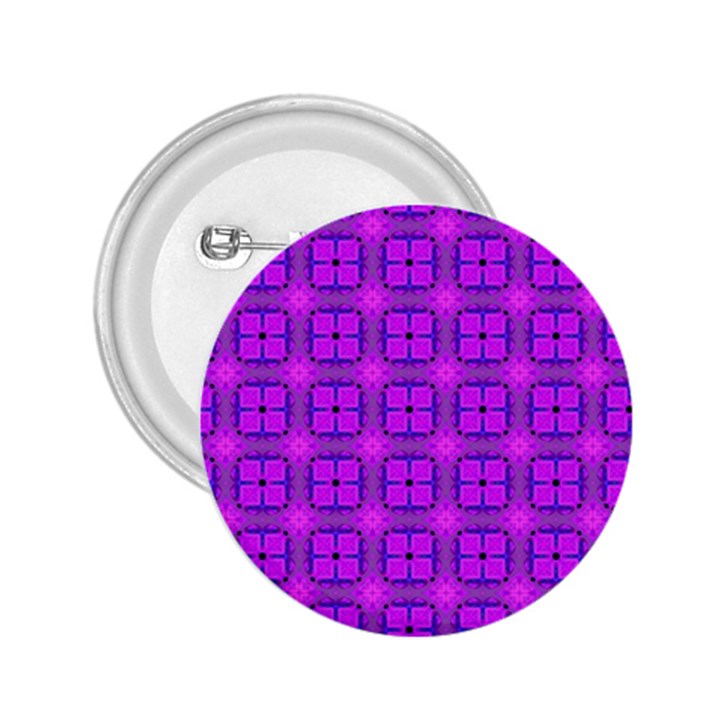 Abstract Dancing Diamonds Purple Violet 2.25  Buttons