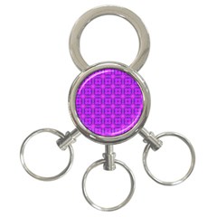 Abstract Dancing Diamonds Purple Violet 3-ring Key Chains by DianeClancy