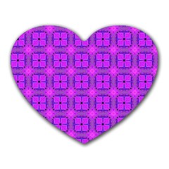 Abstract Dancing Diamonds Purple Violet Heart Mousepads by DianeClancy