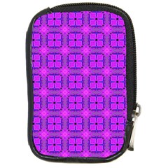 Abstract Dancing Diamonds Purple Violet Compact Camera Cases by DianeClancy