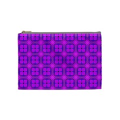 Abstract Dancing Diamonds Purple Violet Cosmetic Bag (medium)  by DianeClancy