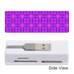 Abstract Dancing Diamonds Purple Violet Memory Card Reader (stick)  by DianeClancy