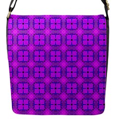 Abstract Dancing Diamonds Purple Violet Flap Messenger Bag (s) by DianeClancy