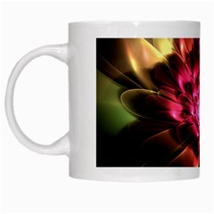 Red Peony White Mugs