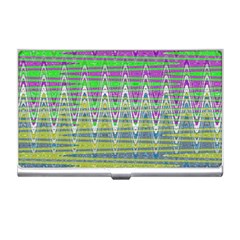 Colorful Zigzag Pattern Business Card Holders by BrightVibesDesign
