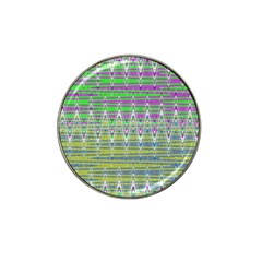 Colorful Zigzag Pattern Hat Clip Ball Marker (4 Pack) by BrightVibesDesign