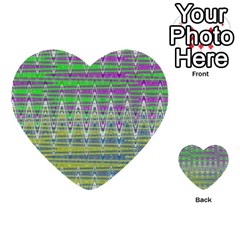 Colorful Zigzag Pattern Multi-purpose Cards (heart)  by BrightVibesDesign