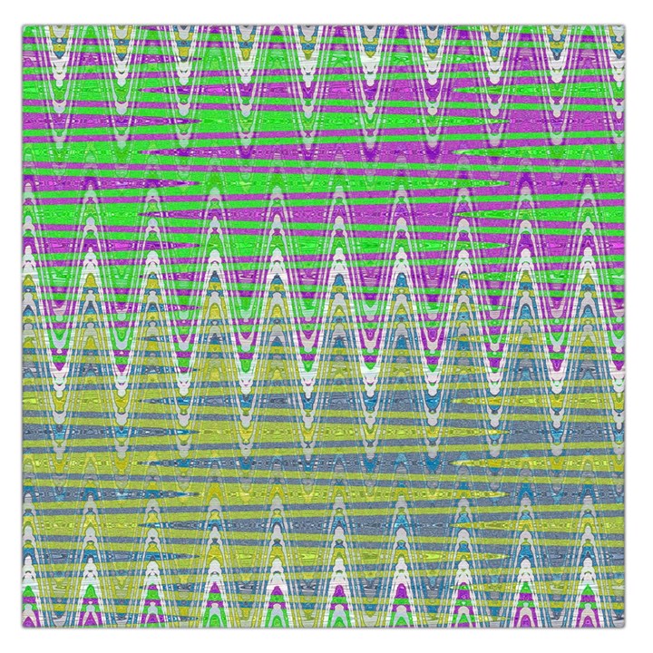 Colorful Zigzag Pattern Large Satin Scarf (Square)