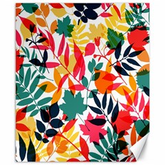 Seamless Autumn Leaves Pattern  Canvas 8  x 10 