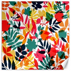 Seamless Autumn Leaves Pattern  Canvas 16  x 16  