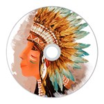 Native American Young Indian Shief  CD Wall Clock