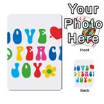 Love Peace And Joy Signs Double-sided Card Games Back 23