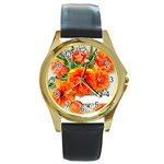002 Page 1 (1) Round Gold Metal Watch Front
