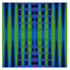 Blue Green Geometric Large Satin Scarf (square)