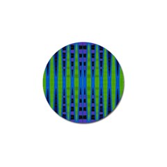 Blue Green Geometric Golf Ball Marker (10 Pack)