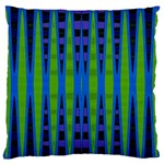 Blue Green Geometric Standard Flano Cushion Case (One Side) Front