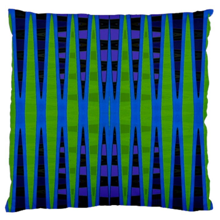 Blue Green Geometric Standard Flano Cushion Case (One Side)
