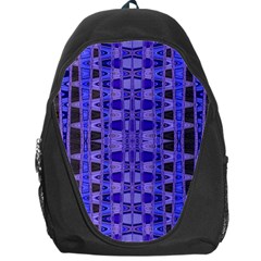 Blue Black Geometric Pattern Backpack Bag