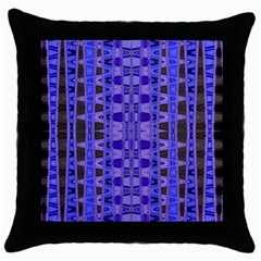 Blue Black Geometric Pattern Throw Pillow Case (black)