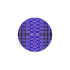 Blue Black Geometric Pattern Golf Ball Marker (4 Pack)