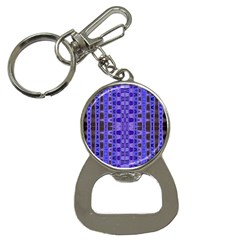 Blue Black Geometric Pattern Bottle Opener Key Chains